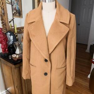 Classic Wool Blend Camel Overcoat